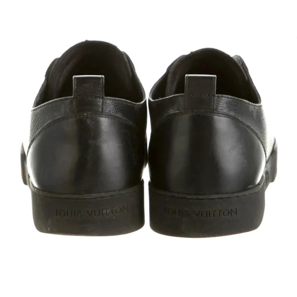 Louis Vuitton Black Monogram LV Sneakers Men's Sz. 8- fits women 10-10… - Picture 4 of 5